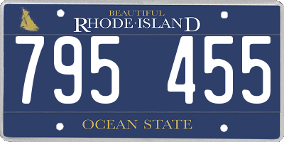 RI license plate 795455
