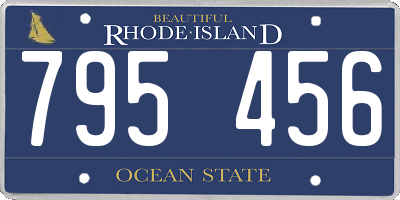 RI license plate 795456