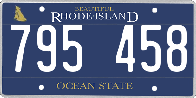 RI license plate 795458