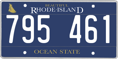 RI license plate 795461