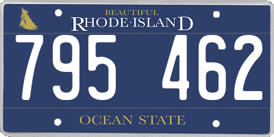 RI license plate 795462