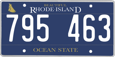 RI license plate 795463