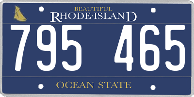 RI license plate 795465