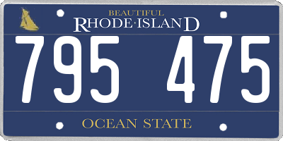 RI license plate 795475