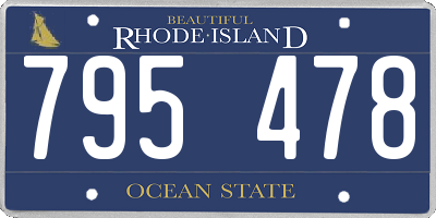 RI license plate 795478