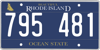 RI license plate 795481