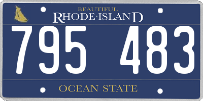 RI license plate 795483