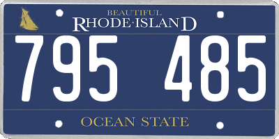 RI license plate 795485