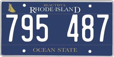 RI license plate 795487