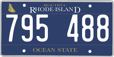 RI license plate 795488