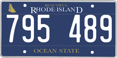 RI license plate 795489