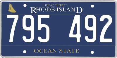 RI license plate 795492
