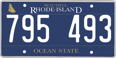 RI license plate 795493