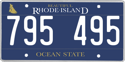RI license plate 795495