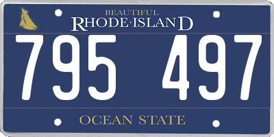 RI license plate 795497