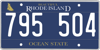RI license plate 795504