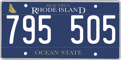 RI license plate 795505