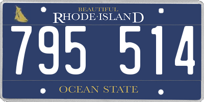 RI license plate 795514