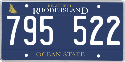 RI license plate 795522
