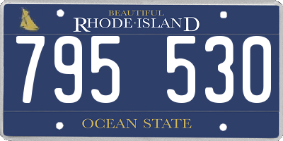 RI license plate 795530