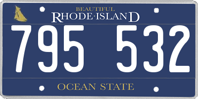 RI license plate 795532