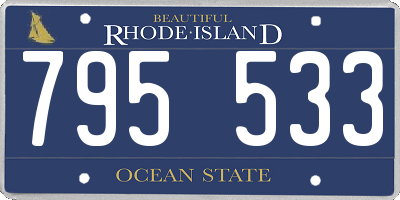 RI license plate 795533