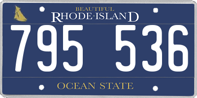 RI license plate 795536