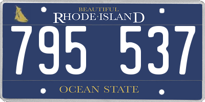 RI license plate 795537