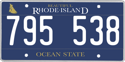 RI license plate 795538