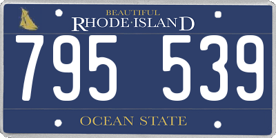 RI license plate 795539