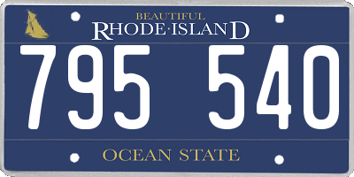 RI license plate 795540