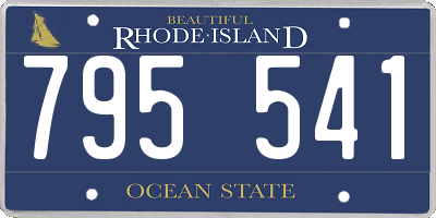 RI license plate 795541