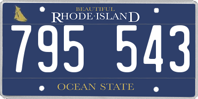 RI license plate 795543