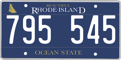 RI license plate 795545