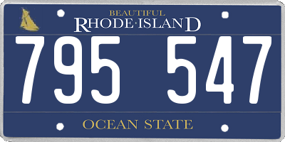 RI license plate 795547