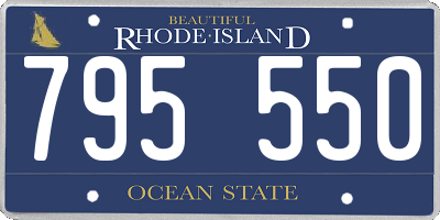 RI license plate 795550
