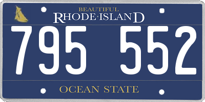 RI license plate 795552