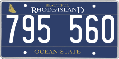 RI license plate 795560