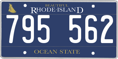 RI license plate 795562
