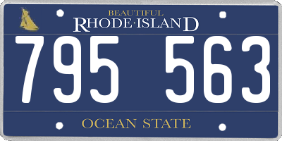 RI license plate 795563