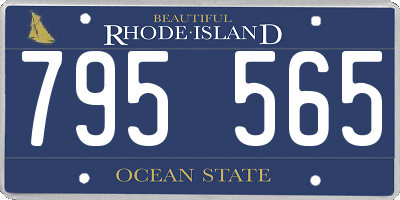 RI license plate 795565
