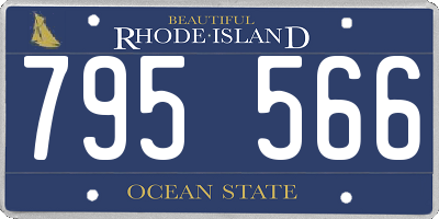 RI license plate 795566