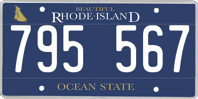 RI license plate 795567