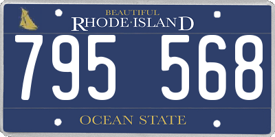 RI license plate 795568