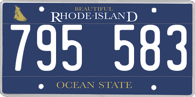 RI license plate 795583