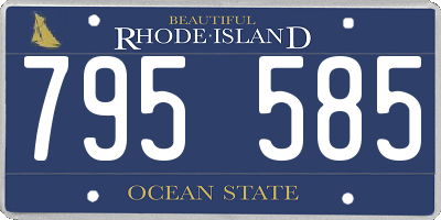 RI license plate 795585