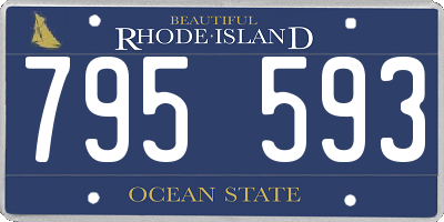 RI license plate 795593