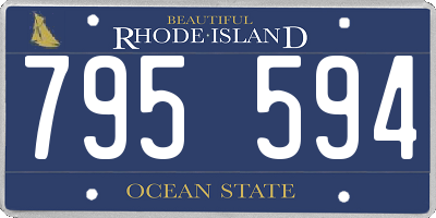 RI license plate 795594
