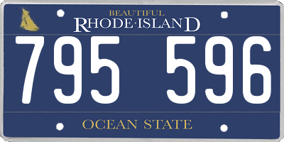 RI license plate 795596