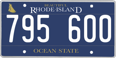 RI license plate 795600